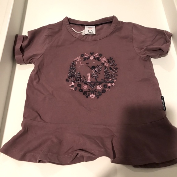 Polarn o Pyret Toddler Girl Top T Shirt Purple - Picture 1 of 4